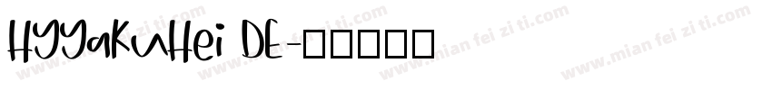 HYYaKuHei DE字体转换